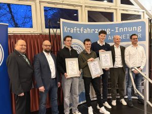 Die Jahrgangsbesten der Gesellenprüfung im KFZ-Handwerk der Innung Ahrweiler